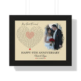 Lyrics -- Nicole and Ryan 01.19.2013 -- Black framed 11x14 -- Printify (N)