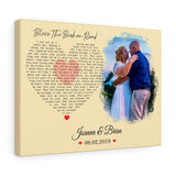 Lyrics Song -- Canvas 12"X16" -- Joanna & Brian