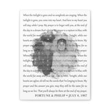Lyrics Song -- Canvas 11"X14" --  Fortune & Philip July 8, 1967