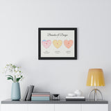 Met Engaged Married Maps -- Black framed poster/ 16"x20" -- Brandon & Donya