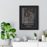 Lyrics -- Dana & Sean 05.08.2021 -- Black framed 12x16 -- Printify