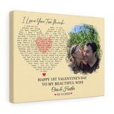 Lyrics Song -- Canvas 11"X14" -- Chris & Heather