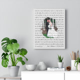 Song Lyrics -- Ian & Shannon 5.26.2002 -- canvas 11x14 -- printify