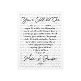 Lyrics Song -- poster/ 11''x14'' -- Maher & Jennifer 1987