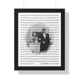 Lyrics Song -- Black framed poster/ 16"x20" -- The Berry’s