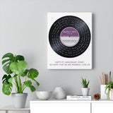 Vinyl -- Jacqueline & Miles April 7, 2021 -- Canvas 11x14 -- Printify