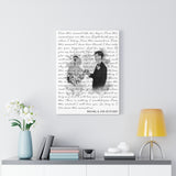 Music Song Lyrics -- Canvas 18"X24" -- Rachel & Joseph