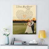 I Cross My Heart Lyrics Poster -- 1.1 --  Canvas 24"x30" -- Tiffany & Wesley -- printify