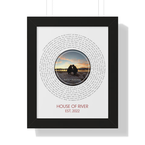 Song Record -- Black framed poster/ 11"x14" -- Avila • Rotondo