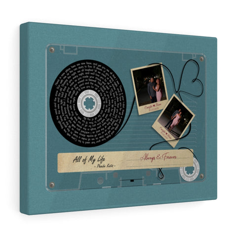 Cassette tape -- 𝙊𝙣𝙚𝙮𝙠𝙚 & 𝙆𝙚𝙣𝙚 10. 05. 2019 -- Canvas 11x14 -- Printify