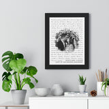 Lyrics -- Kevin & Kiara 01.09.2021 -- Black framed 12x16 -- Printify