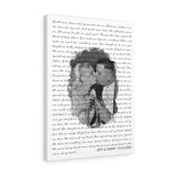 Lyrics -- Jeff & Dawn 10.14.2000 -- Canvas 18x24 -- Printify
