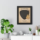 Lyrics -- Chad & Jessica 02.15.2022 -- Black framed 11x14 -- Printify