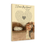 I Cross My Heart Lyrics -- Canvas 18"X24" -- Tanner and Jessica