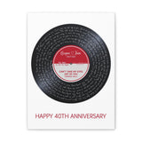 Lyrics Song -- Canvas 12"X16" --  Bryan & Tina 08/07/2022
