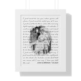 Lyrics -- Josh&Brenda 7/21/2021 -- White framed 11x14 -- Printify