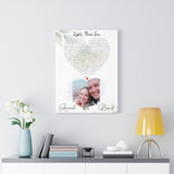 Music Song Lyrics -- Canvas 18"X24" -- Robert & Amanda