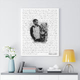 Lyrics -- Mike & Amy -- Canvas 24x30 -- Printify
