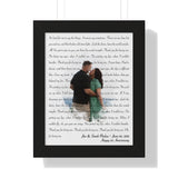 Lyrics Song -- Black framed poster/ 11"x14" -- Joe & Sarah Pleskac