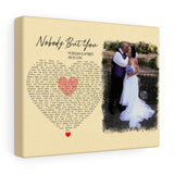 Music Lyrics Song -- Canvas 8"x10" -- Morgan & Amber