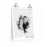 Lyrics -- Pepe and Liz 06/05/2005 -- 11x14 -- Printify