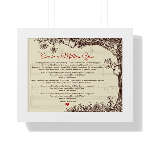 One in A Million You (Larry Graham) -- white framed 11x14 -- Printify