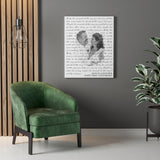 Lyrics -- Keenan & Heather (Happy First Anniversary) -- Canvas 24x30 -- Printify