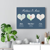 Love Anniversary Print -- Canvas 12"X16" -- Matthew & Anne