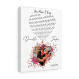 Lyrics -- Joshua & Danielle -- Canvas 11x14 -- Printify