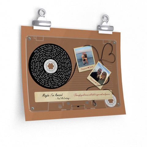 Cassettes-Tape Prints -- poster/ 9''x11'' -- Benjamin and Bobbi
