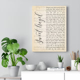Music Song Lyrics -- Canvas 12"X16" -- Sweet Angel