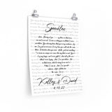 Lyrics -- Kelley & David 4.15.22 -- 16x20 -- Printify