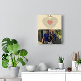 Lyrics -- Thank you for being my mom -- Canvas 8x10 -- Printify