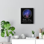 Star map -- Bill & Jenny 22.2.2014 -- Canvas 8x10 -- Printify