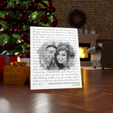 Lyrics -- Christopher & Kristina Petrasko -- Canvas 24x30 -- Printify
