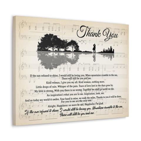 Canvas Gallery Wraps 24x18 Printify - Thank You - Design 27