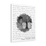 Music Lyrics Song -- Canvas 24"x30" -- KEVIN & MALIKA