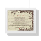 Lyrics -- I finally found someone -- White framed 11"x14" -- Printify