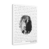 Lyrics -- Don & Kaleea 30.09.2000 -- Canvas 18x24 -- Printify