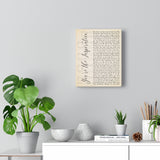 Music Lyrics Song -- Canvas 8"x10" --  You're the Inspiration