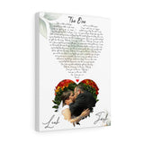 Music Lyrics Song -- Canvas  12"X16" -- Josh & Leah