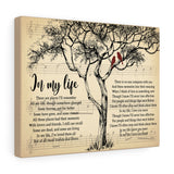 In My Life Lyrics -- Canvas 11"X14" -- 33