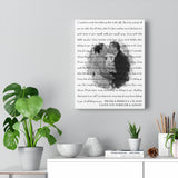 Lyrics -- FRANK & REBECCA 05.16.09 -- Canvas 11x14 -- Printify
