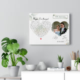Music Lyrics Song -- Canvas 11"X14" --  Jon & Kat