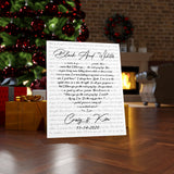 Lyrics -- Craig & Kim 11-14-2020 -- Canvas 24x30 -- printify