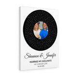 Music Lyrics Song -- Canvas 18"X24" -- Shannon & Jennifer