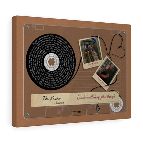Cassettes-Tape Prints -- Canvas 12"X16" -- Tina & Johney