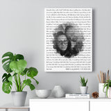 Lyrics -- Erica & Jason IV-XXV-IX -- Canvas 12x16 -- Printify