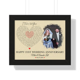 Mike & Amanda Lott 06.23.2001 - Framed 11x14 - printify
