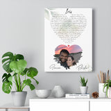 Music Song Lyrics -- Canvas  12"X16" -- Imran & Elisha